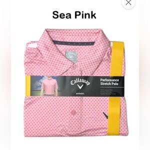men’s Callaway Sea pink  new no rags 
 shirt, new Pink Men's Polo Shirts